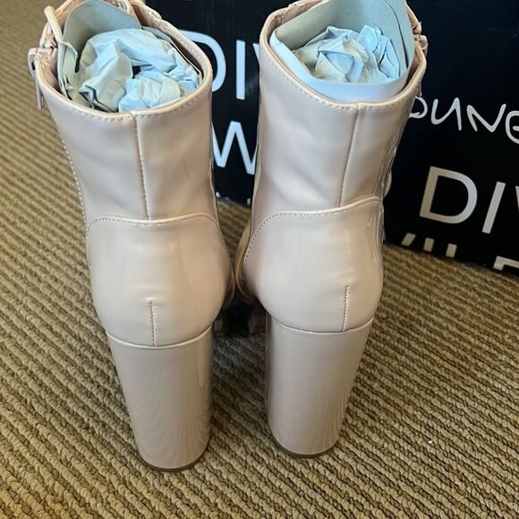 New Wild Diva Lounge block heel lug platform booties - Picture 3 of 8